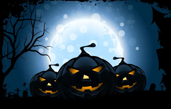 Smile, tree, holiday, the moon, Halloween, horror stories, Jolly pumpkin, holiday horror