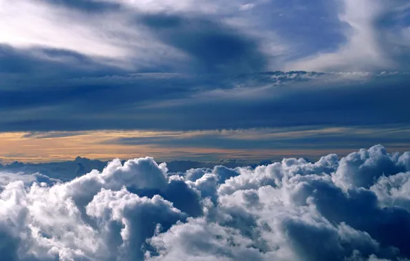 Picture the sky, clouds, nature, height, the atmosphere