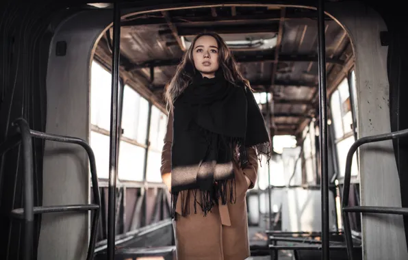 Girl, bus, Andrey Frolov, Valeria Novikova
