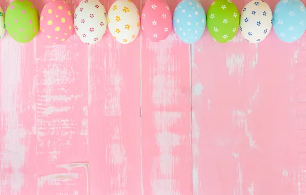 Picture eggs, Easter, pink background, wood, pink, spring, Easter, eggs