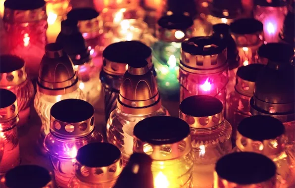 Lanterns, colorful, velas