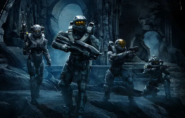 Picture team, the Spartans, Halo 5: Guardians, the master chief