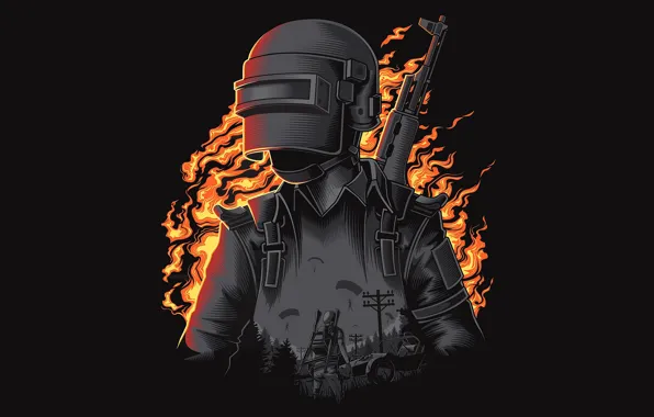 Background, soldiers, helmet, PlayerUnknown's Battlegrounds