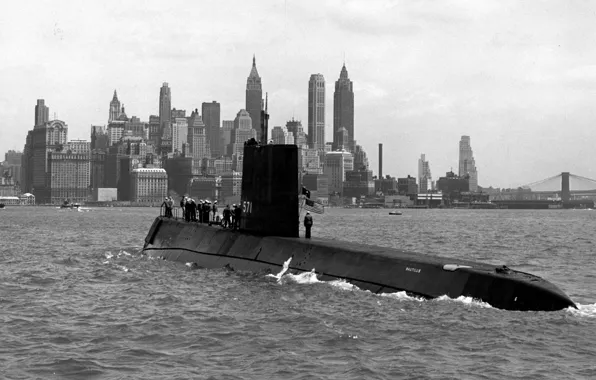 Picture city, USA, vintage, sea, weapon, photo, water, New York