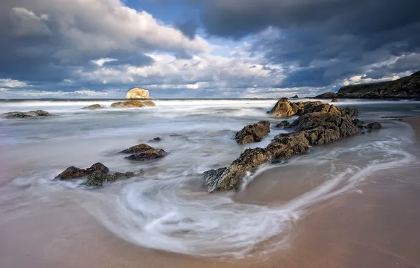 Sea, landscape, stones
