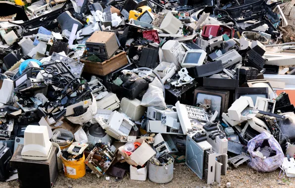 Picture trash, appliances, electronics, pollution, recycling