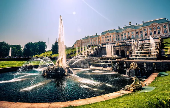 Picture Russia, Peter, Saint Petersburg, Peterhof, St. Petersburg, Fontana