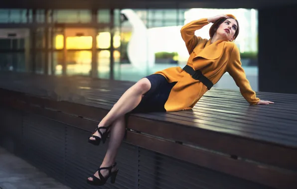 Picture girl, pose, background