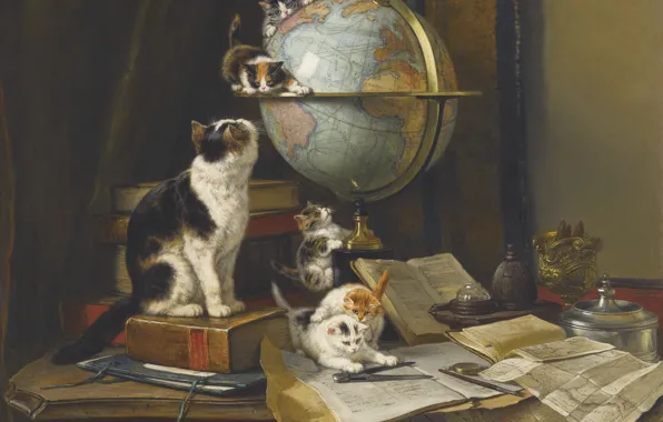 Cats, romanticism, Henriëtte Ronner-Knip