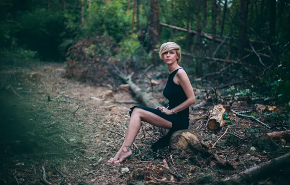 Picture forest, girl, girl, legs, woman, Olga Valikova, Olga Vastikova