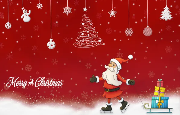 Balls, snow, snowflakes, holiday, the inscription, figure, graphics, vector
