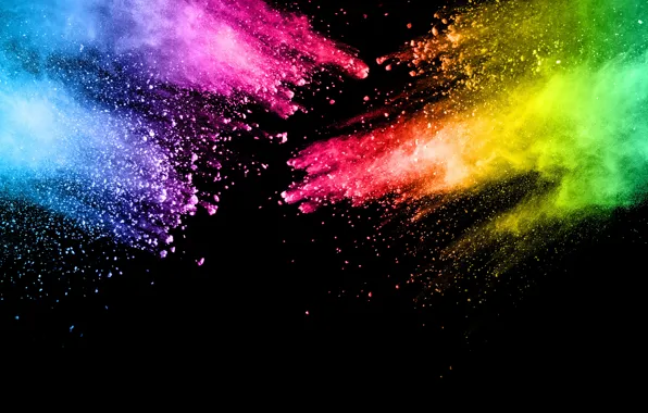 Picture squirt, background, paint, black, colors, colorful, abstract, splash