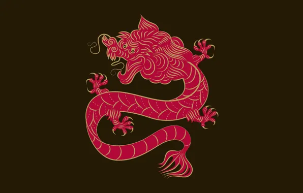 Picture dragon, China, ornament