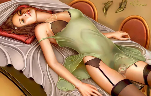 Table, figure, glass