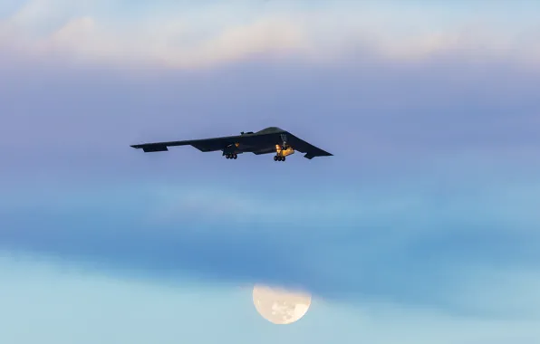 The sky, the moon, Spirit, bomber, strategic, B-2A