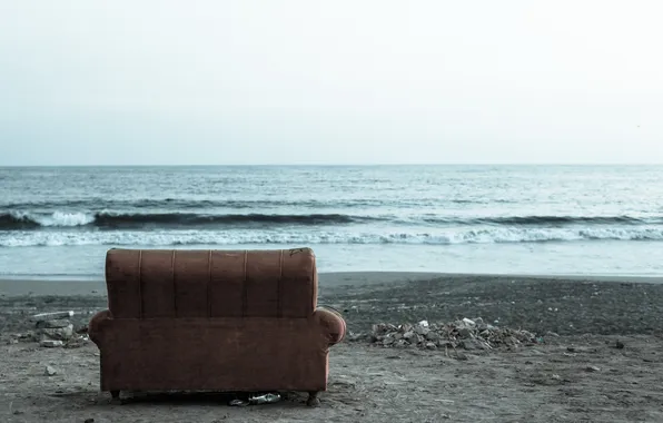 Picture sea, landscape, sofa
