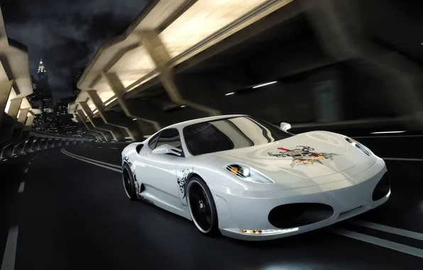 Auto, speed, the tunnel
