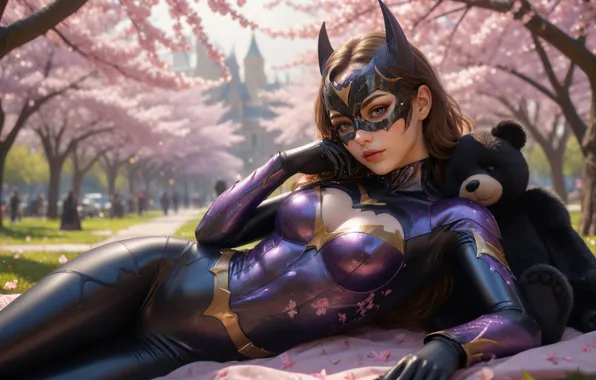 Picture park, resting, batgirl