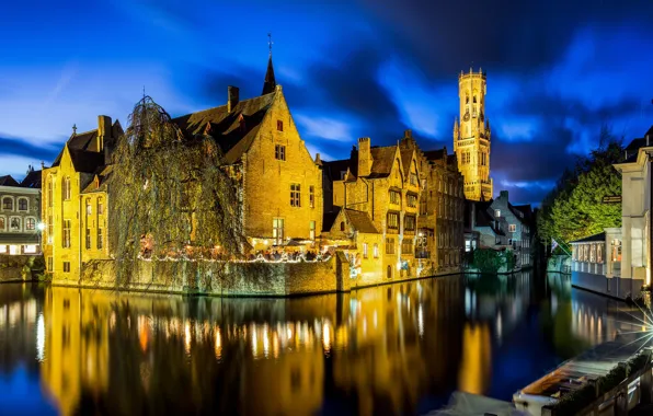 Picture lights, the evening, Belgium, Belgium, Bruges