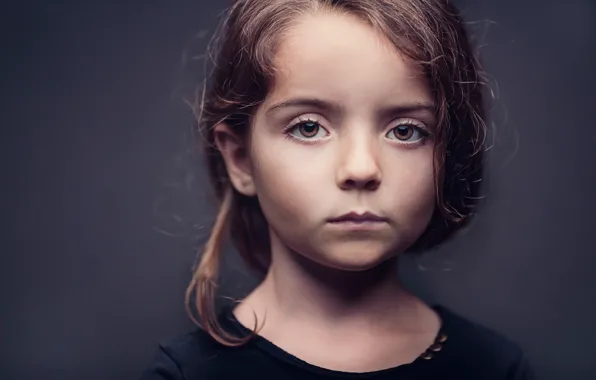 Portrait, girl, brown-eyed