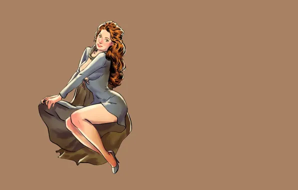 Picture fantasy, vintage, pinup, minimalism, background, Game of Thrones, tv series, pinup models