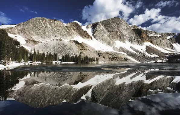 The sky, water, mountains, beautiful