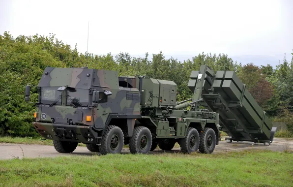 Military, weapon, truck, armored, vegetation, war material, armored vehicle