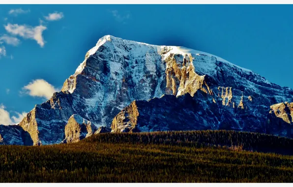 Snow, landscape, mountains, Canada, Albert, Castle hill