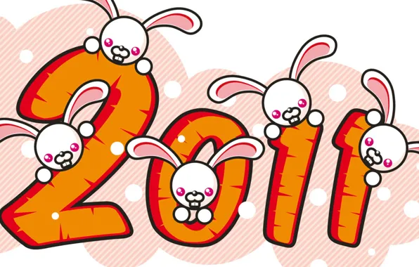 Rabbit, carrots, year, 2011
