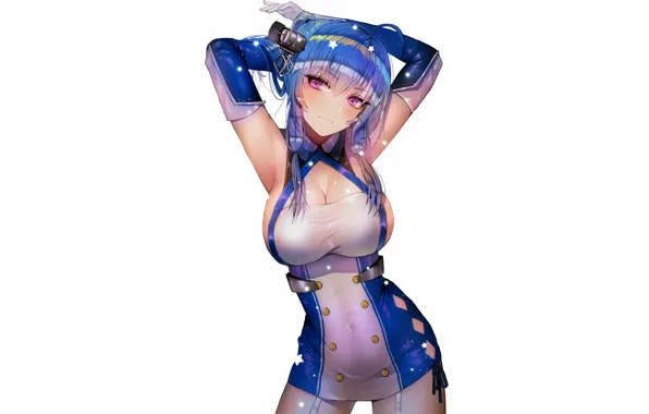 Picture girl, sexy, cleavage, long hair, dress, boobs, anime, beautiful