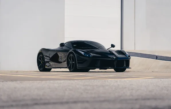 Picture Ferrari, Black, Wheels, LaFerrari