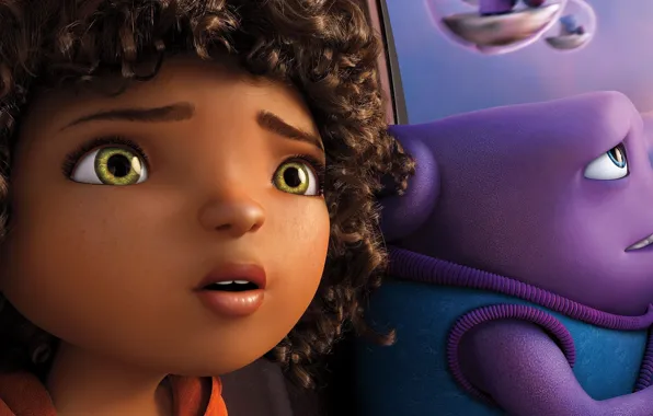 Car, cinema, Rihanna, Home, green eyes, design, brown hair, alien