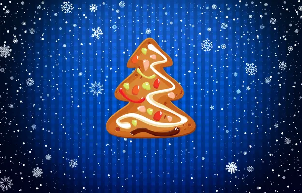 Winter, Minimalism, Snow, New Year, Christmas, Snowflakes, Background, Tree