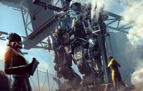 Mech, fan art, atlas, titanfall, ‎Respawn Entertainment