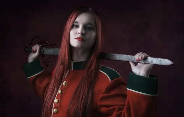 Picture look, girl, sword