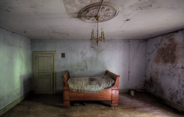 Background, room, bed