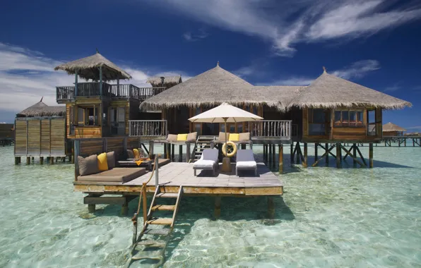 The ocean, the hotel, exotic, Bungalow