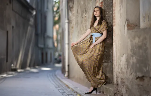 Look, girl, hair, dress, bokeh, Celia