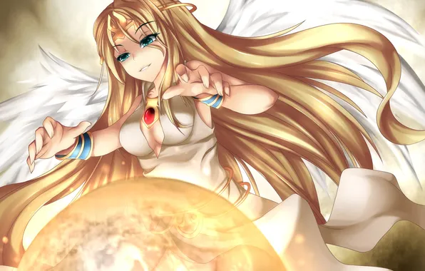 Picture girl, smile, magic, wings, angel, art, fi-san