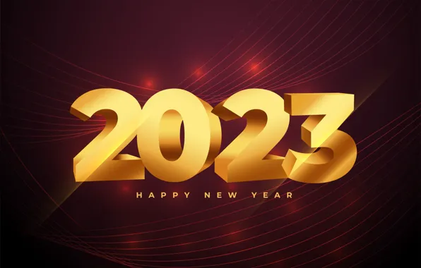 Light, line, the inscription, yellow, figures, New year, gold plated, gold