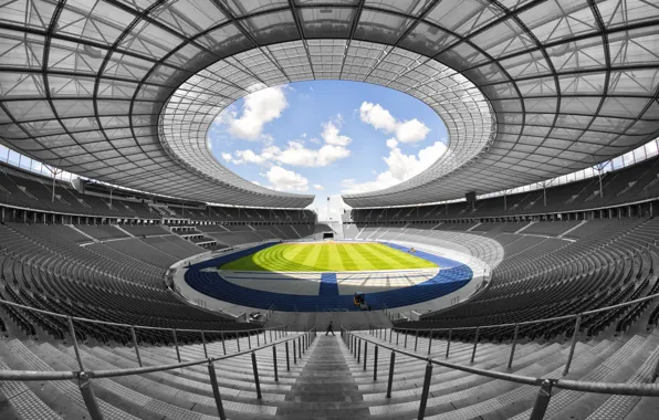 Field, Germany, tribune, Berlin, Olympic stadium