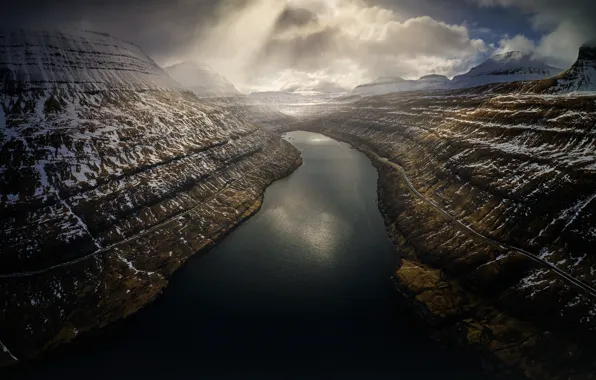 Mountains, Faroe Islands, the island of Eysturoy