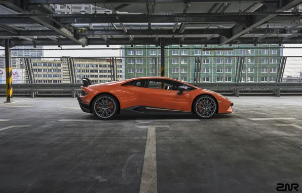 Auto, Lamborghini, Machine, Orange, Supercar, Rendering, Sports car, Side view