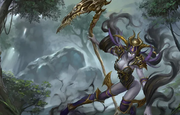 Picture girl, God, art, hon, art, goddess, Heroes of Newerth, Persephone