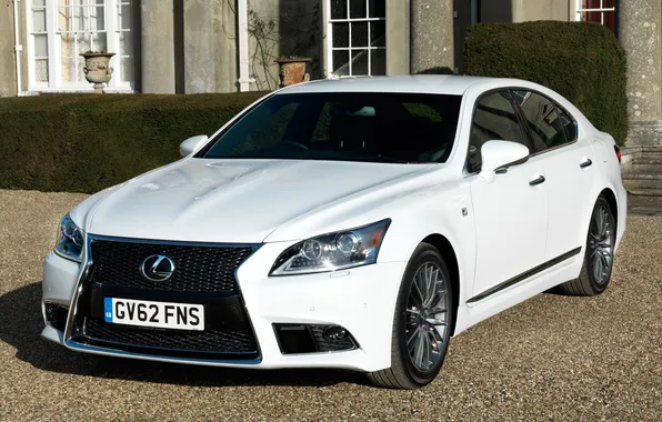 White, lights, Lexus, Lexus, the front, F-Sport, LS 460