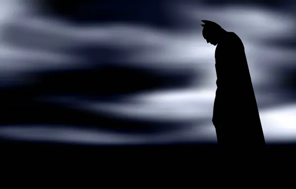 Picture silhouette, Batman, superhero, Arkham