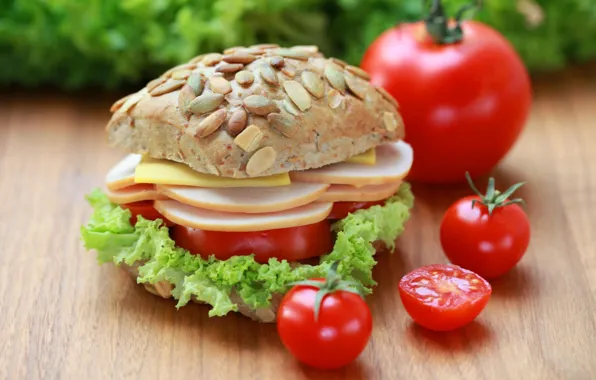 Food, tomato, hamburger