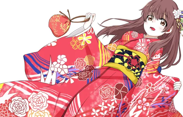 Girl, art, handbag, yukata, barrette, Form voice, You No Katachi, Form Voice