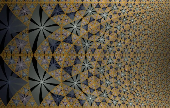 Pattern, triangles, kaleidoscope