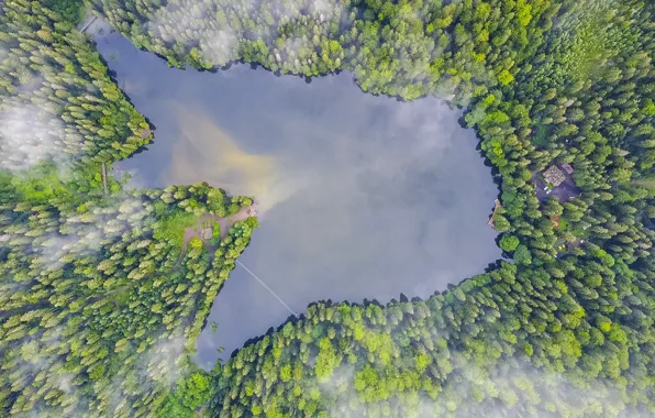 Lake, Ukraine, Carpathians, Synevyr, Drone